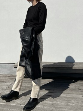 「Dr. Martens（ドクターマーチン）のDr.Martens CHLSEA BOOTS（ブーツ）」を使った、cota_raさん（レディース・169cm）の秋コーディネート