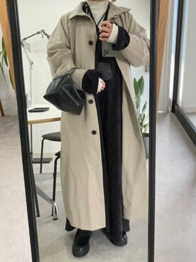 「TODAYFUL（トゥデイフル）のアイテム（トレンチコート）」を使った、cota_raさん（レディース・169cm）の春コーディネート