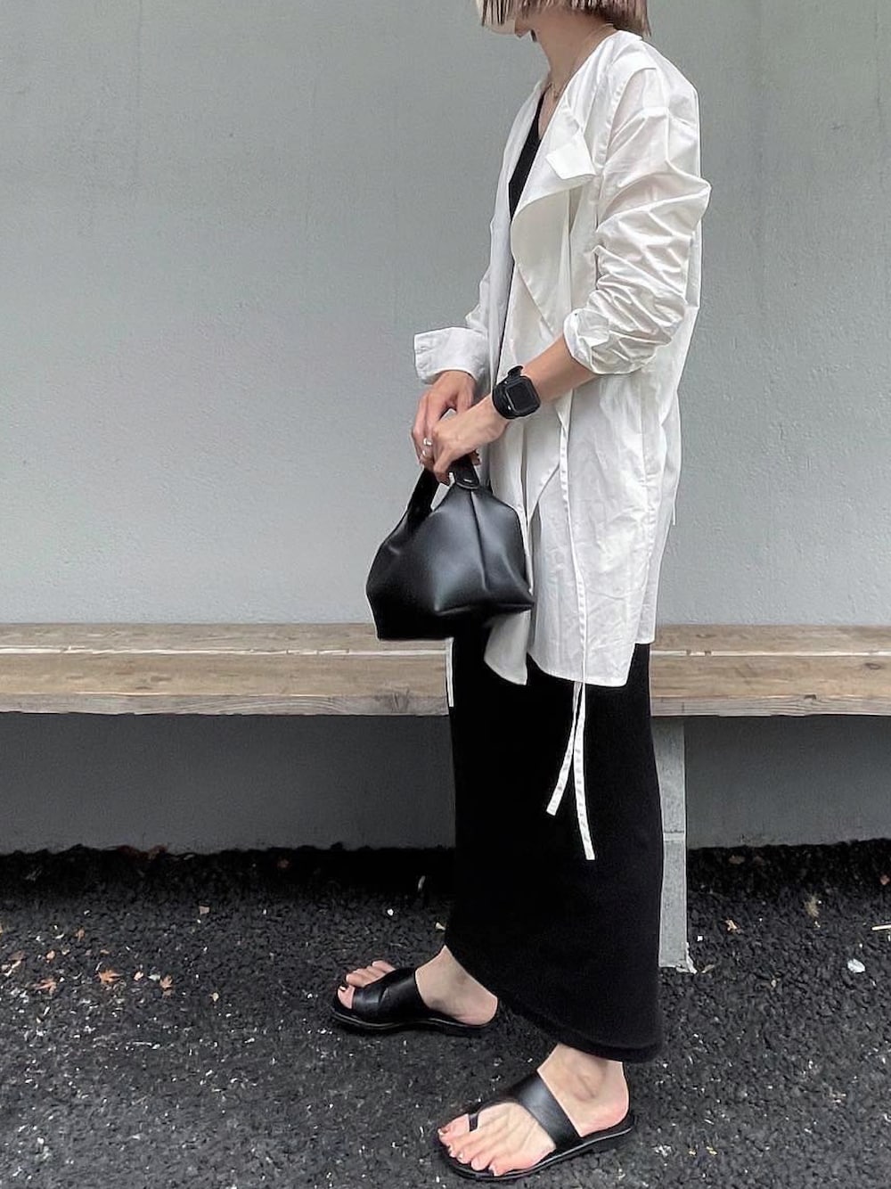 6（ロク）の「＜6(ROKU)＞COTTON RIB ASYMMETRY TANK TOP