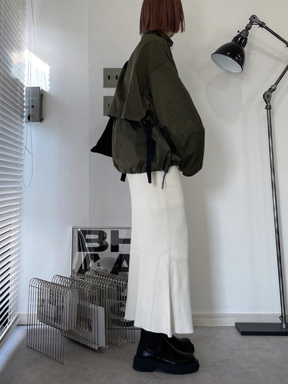 RED CHOP WORKS リブニットマーメイドロングスカートを使った
