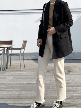「UN3D.（アンスリード）のアイテム（ジャケット/アウター）」を使った、cota_raさん（レディース・169cm）の冬コーディネート