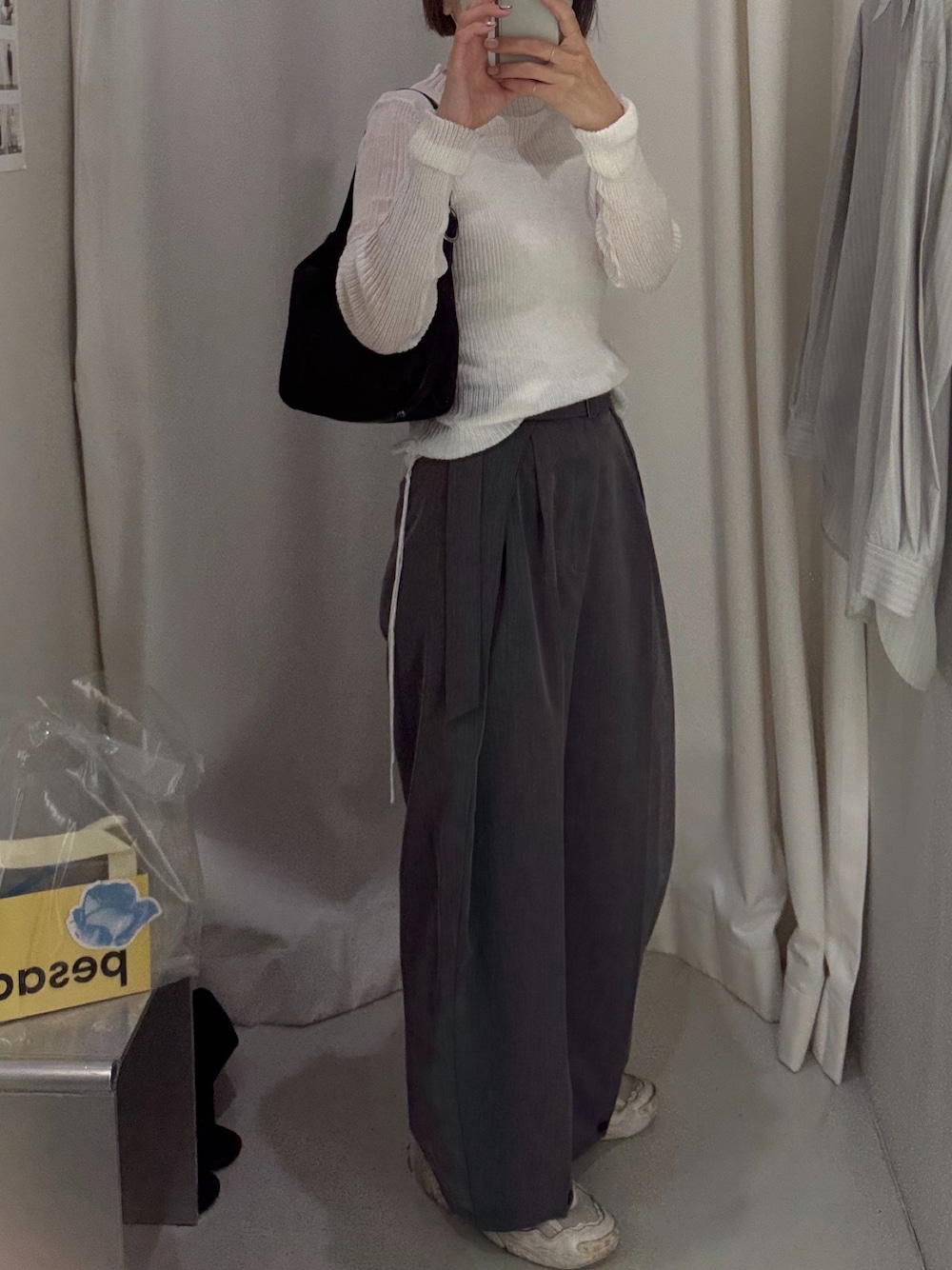 トップス anuke side drawstring knit anuke（アンヌーク）の「Side Drawstring Knit（ニット/セーター