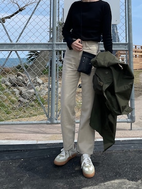 「ALLUMER（アリュメール）のアイテム（モッズコート）」を使った、cota_raさん（レディース・169cm）の春コーディネート