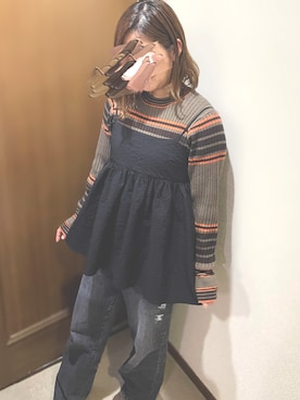 「アイテム（その他トップス）」を使った、じゅんよしさん（レディース・156cm・20代）の秋コーディネート
