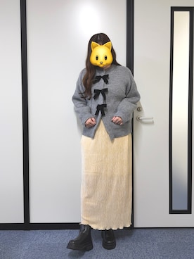 「アイテム（カーディガン/ボレロ）」を使った、のののさん（レディース・162cm・20代）の冬コーディネート