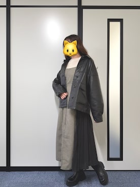 「アイテム（バックパック/リュック）」を使った、のののさん（レディース・162cm）の秋コーディネート