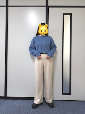 「アイテム（チノパンツ）」を使った、のののさん（レディース・162cm）の秋コーディネート