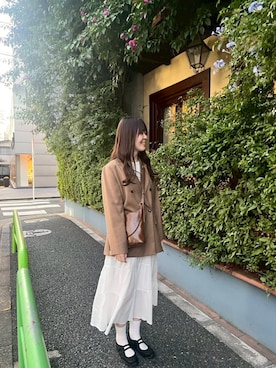 「アイテム（バレエシューズ）」を使った、kanakoさん（レディース・163cm）の秋コーディネート