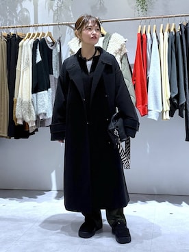 「アイテム（ステンカラーコート）」を使った、おかえりさん（レディース・153cm・40代）の秋コーディネート