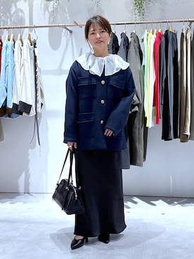 「アイテム（ボストンバッグ）」を使った、おかえりさん（レディース・153cm・40代）の冬コーディネート