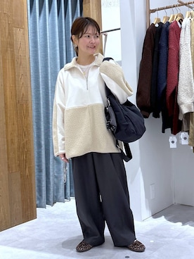 「アイテム（バレッタ/ヘアクリップ）」を使った、おかえりさん（レディース・153cm）の冬コーディネート