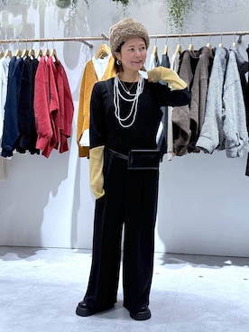 「アイテム（オールインワン・サロペット）」を使った、おかえりさん（レディース・153cm・40代）の冬コーディネート