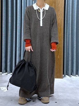 「アイテム（ママ＆ベビー）」を使った、おかえりさん（レディース・153cm）の冬コーディネート