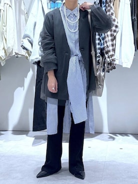 「アイテム（シャツワンピース）」を使った、おかえりさん（レディース・153cm）の秋コーディネート