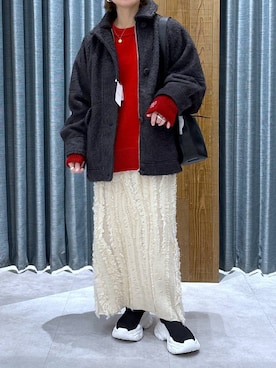 「アイテム（ブルゾン）」を使った、おかえりさん（レディース・153cm・40代）の冬コーディネート