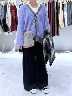 「アイテム（ストール/ショール）」を使った、おかえりさん（レディース・153cm・40代）の秋コーディネート