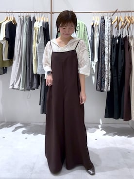 「アイテム（サロペット/オーバーオール）」を使った、おかえりさん（レディース・153cm・40代）の春コーディネート