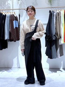 「アイテム（つなぎ/オールインワン）」を使った、おかえりさん（レディース・153cm）の冬コーディネート