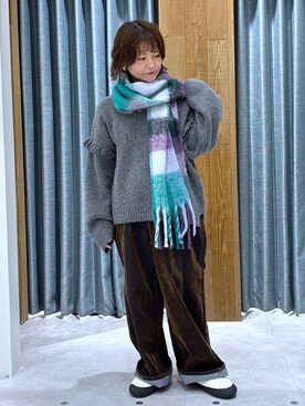 「アイテム（チョーカー）」を使った、おかえりさん（レディース・153cm）の冬コーディネート