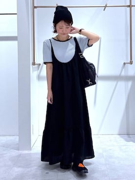 「ショルダーバッグ」｜「アイテム（ワンピース）」を使った、おかえりさん（レディース・153cm）の夏コーディネート