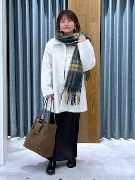 「アイテム（トートバッグ）」を使った、おかえりさん（レディース・153cm・40代）の冬コーディネート