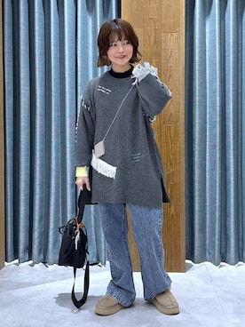 「アイテム（マタニティウェア/グッズ）」を使った、おかえりさん（レディース・153cm）の冬コーディネート