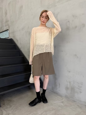 「select MOCA Et（セレクトモカエト）のアイテム」を使った、asamiさん（レディース・163cm）の春コーディネート