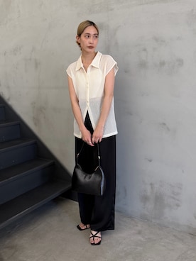 「select MOCA（セレクトモカ）のアイテム（トップス）」を使った、asamiさん（レディース・163cm）の春コーディネート