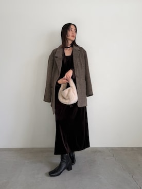 「アイテム（ワンピース）」を使った、asamiさん（レディース・163cm）の冬コーディネート