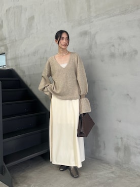 「アイテム（キャミソール）」を使った、asamiさん（レディース・163cm）の秋コーディネート