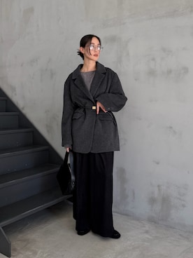 「select MOCA（セレクトモカ）のアイテム（ジャケット/アウター）」を使った、asamiさん（レディース・163cm）の冬コーディネート