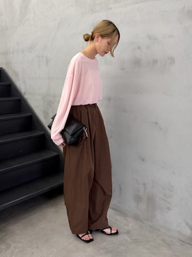 「select MOCA（セレクトモカ）のアイテム（トップス）」を使った、asamiさん（レディース・163cm）の春コーディネート