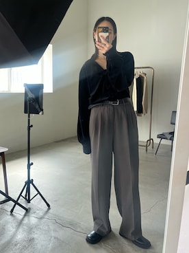 「アイテム（スリッポン）」を使った、asamiさん（骨格ナチュラル・レディース・163cm）の秋コーディネート