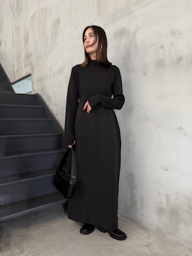 「select MOCA（セレクトモカ）のアイテム（ワンピース）」を使った、asamiさん（レディース・163cm）の冬コーディネート