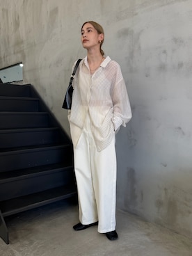 「select MOCA（セレクトモカ）のアイテム（パンツ）」を使った、asamiさん（レディース・163cm）の春コーディネート