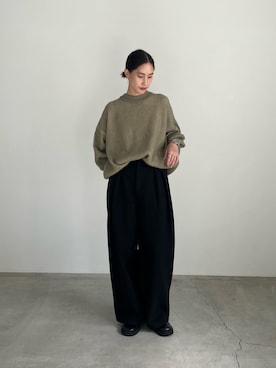 「アイテム（スリッポン）」を使った、asamiii425さん（レディース・163cm）の秋コーディネート