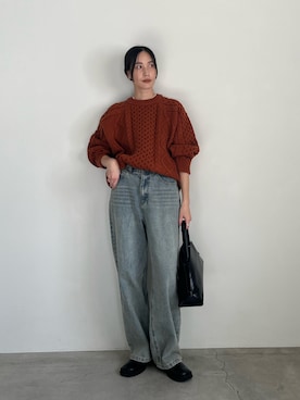 「アイテム（スリッポン）」を使った、asamiii425さん（レディース・163cm）の秋コーディネート