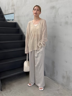 「select MOCA（セレクトモカ）のアイテム（トップス）」を使った、asamiさん（レディース・163cm）の春コーディネート