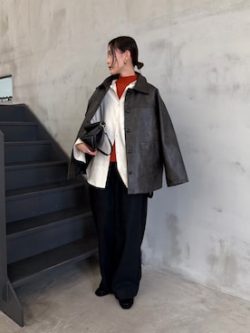 「select MOCA（セレクトモカ）のアイテム（パンツ）」を使った、asamiさん（レディース・163cm）の冬コーディネート