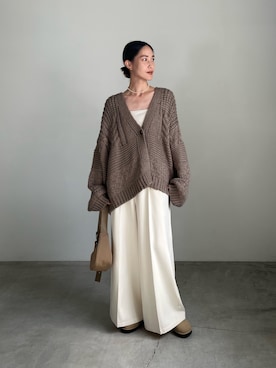 「アイテム（スリッポン）」を使った、asamiさん（骨格ナチュラル・レディース・163cm）の秋コーディネート