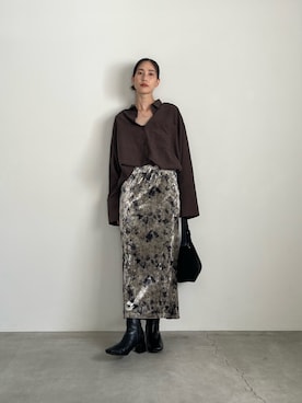 「select MOCA（セレクトモカ）のアイテム（スカート）」を使った、asamiii425さん（レディース・163cm）の秋コーディネート