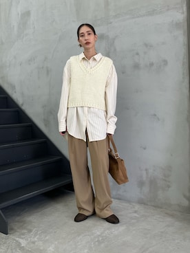 「select MOCA（セレクトモカ）のアイテム（シャツ/ブラウス）」を使った、asamiさん（レディース・163cm）の秋コーディネート