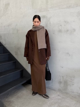 「アイテム（テーラードジャケット）」を使った、asamiさん（レディース・163cm）の秋コーディネート