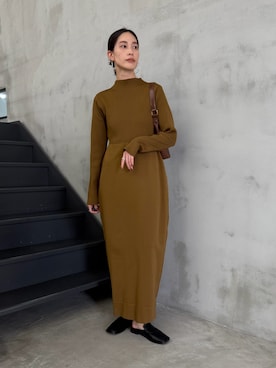 「select MOCA（セレクトモカ）のアイテム（ワンピース）」を使った、asamiさん（レディース・163cm）の冬コーディネート