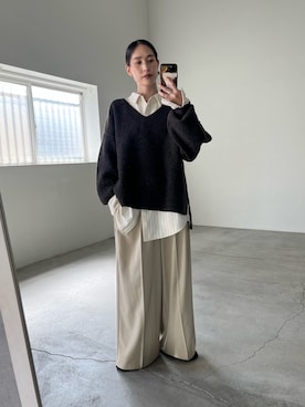 「アイテム（スリッポン）」を使った、asamiii425さん（レディース・163cm）の秋コーディネート