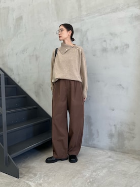 「アイテム（スリッポン）」を使った、asamiii425さん（レディース・163cm）の秋コーディネート