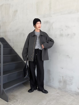 「オトナカジュアル」｜「アイテム（スリッポン）」を使った、asamiさん（レディース・163cm）の冬コーディネート