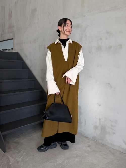 セール】キーネックロングベストワンピース(ワンピース)|select セール】キーネックロングベストワンピース(ワンピース)|select