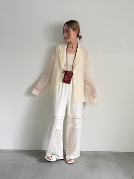 「select MOCA（セレクトモカ）のアイテム（パンツ）」を使った、asamiさん（レディース・163cm）の春コーディネート