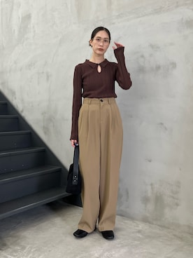 「select MOCA（セレクトモカ）のアイテム（ブーツ）」を使った、asamiさん（レディース・163cm）の秋コーディネート